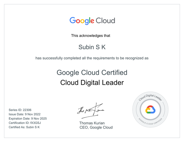 Google Cloud Digital Leader